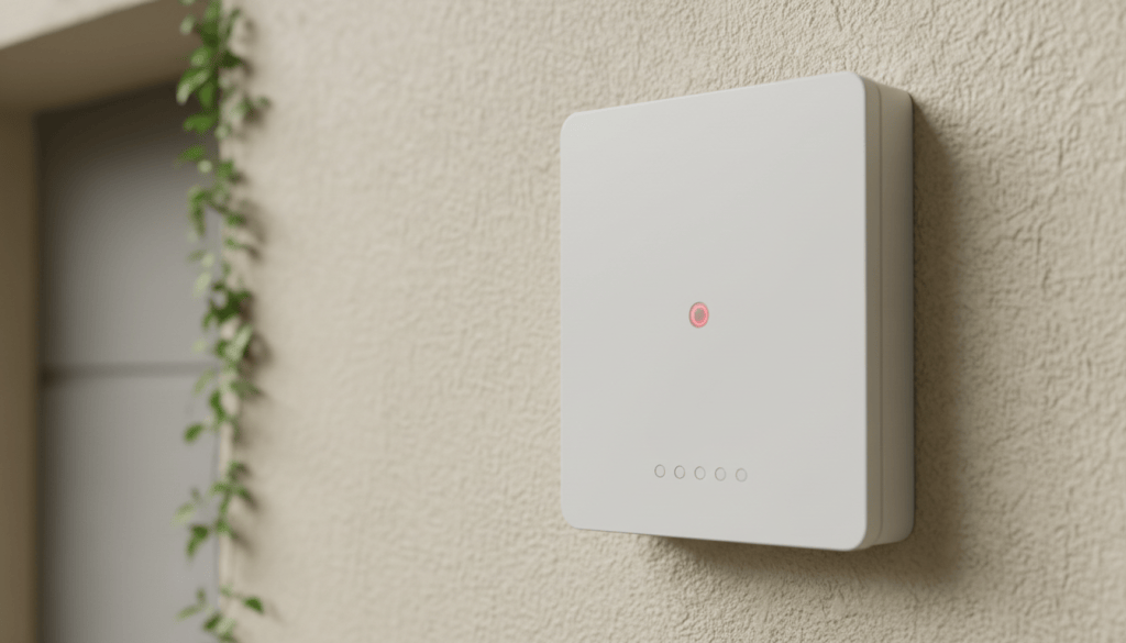 Inversor huawei luz vermelha: inversor solar residencial na parede com um LED vermelho aceso